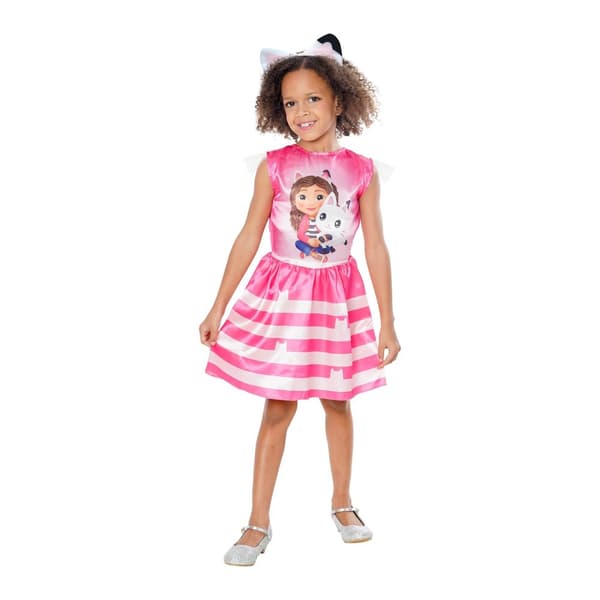 Gabby´s Dollhouse Girls Pandy Paws Costume Pink/White 3-5 Years