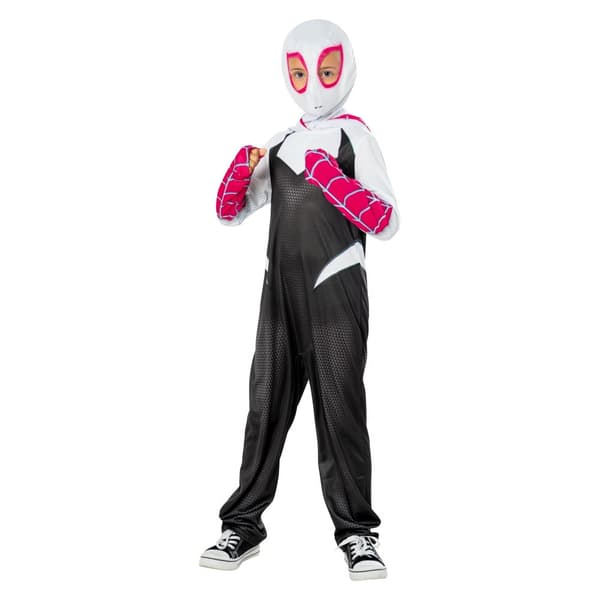 Marvel Comics Childrens/Kids Ghost-Spider Costume White/Black/Pink S