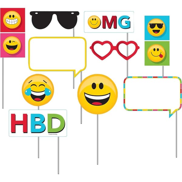 Creative Party Assorted Designs Photobooth Props (Pack of 10) Multicoloured One Size