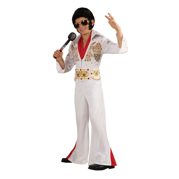 Elvis Boys Deluxe Costume White/Red 8-10 Years