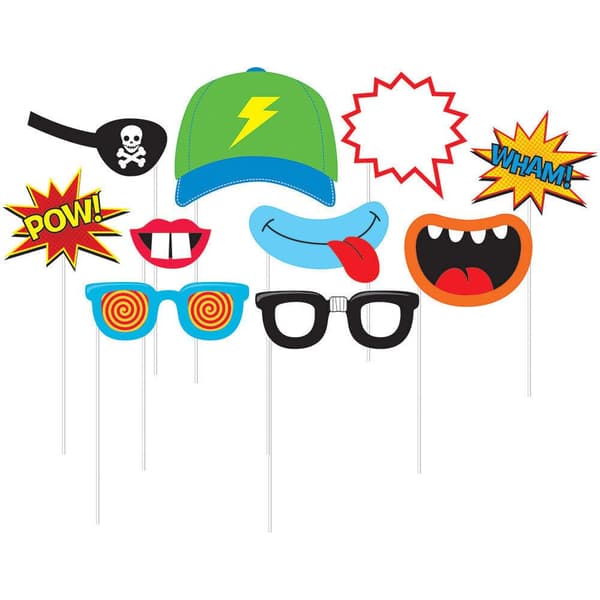 Creative Party Birthday Photobooth Props (Pack of 10) Multicoloured One Size