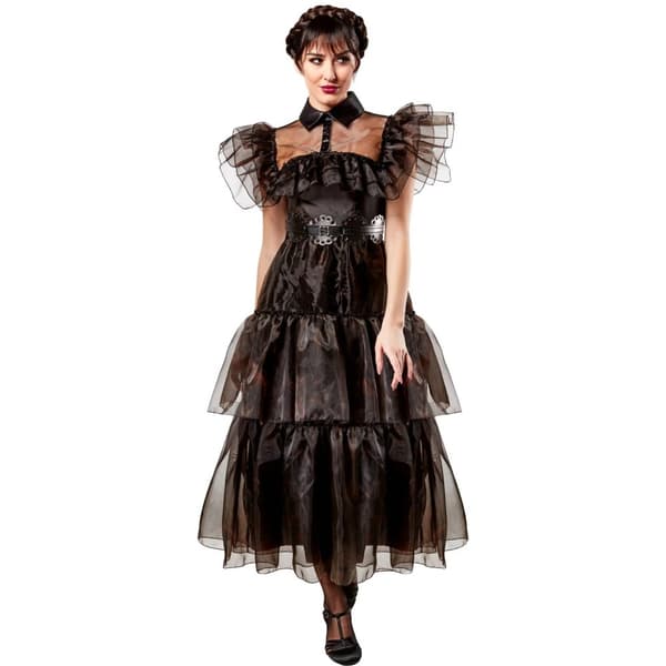 Wednesday Womens/Ladies Rave ´N Dance Wednesday Addams Costume Dress Black L