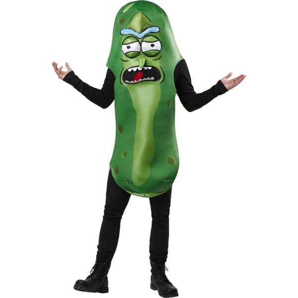 Rick And Morty Unisex Adult Pickle Rick Costume Green/Black Standard