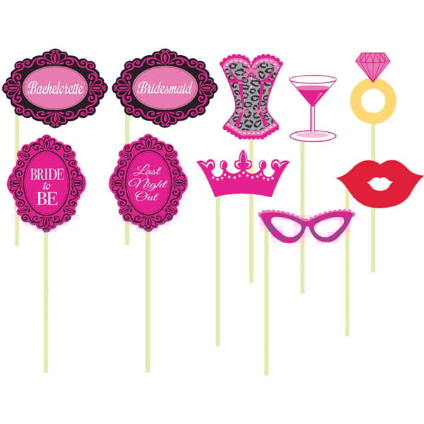 Creative Party Bachelorette Photobooth Props Set (Pack of 10) Multicoloured One Size