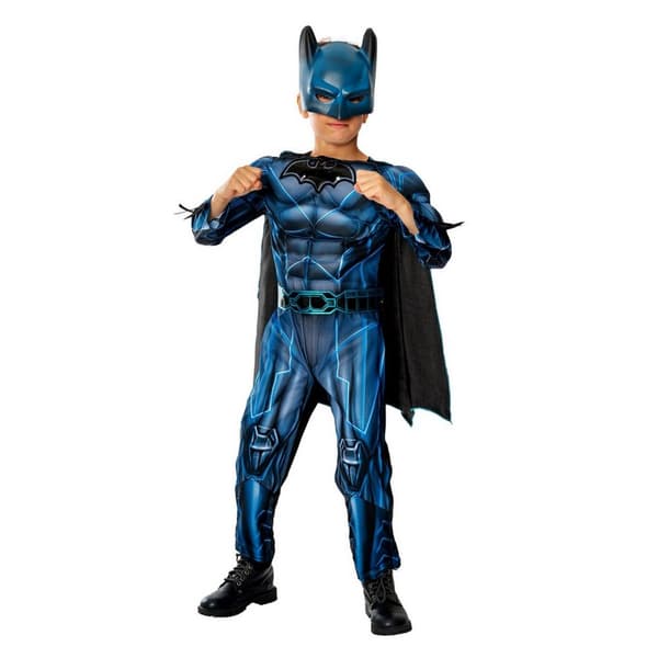 Batman Boys Bat-Tech Deluxe Costume Blue/Black 5-6 Years