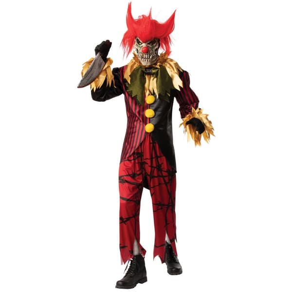 Bristol Novelty Unisex Adult Crazy Clown Costume Red/Black XL
