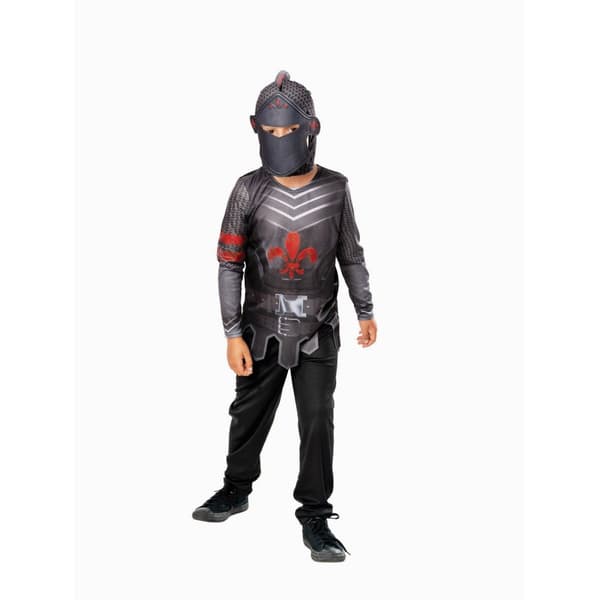 Bristol Novelty Childrens/Kids Black Knight Costume Set Black/Grey/Red 5-6 Years