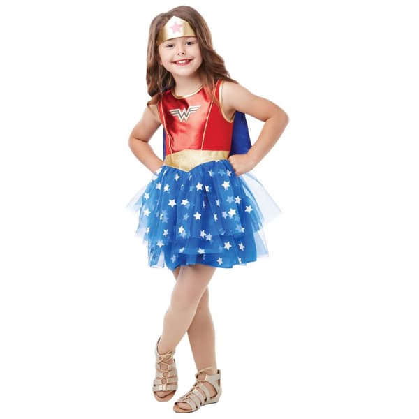 Wonder Woman Flickor Premium-dräkt Red/Blue/Gold 9-10 Years