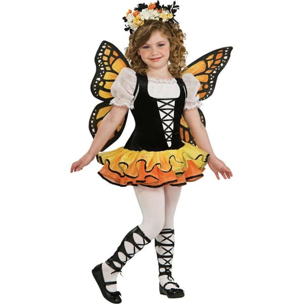 Bristol Novelty Girls Monarch Butterfly Costume Yellow/Black/White 3-4 Years