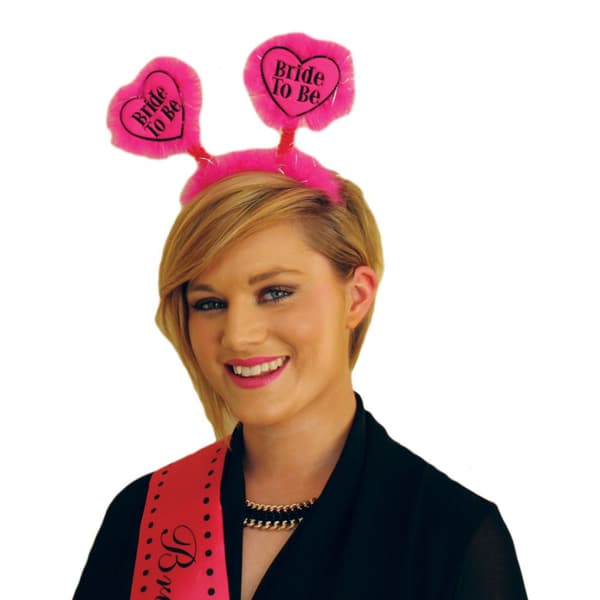 Amscan Bride To Be Hen Night Bopper Headband Pink/Black One Size