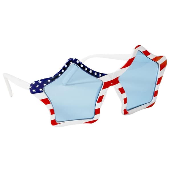 Amscan Star 4th of July-solglasögon White/Red/Blue One Size