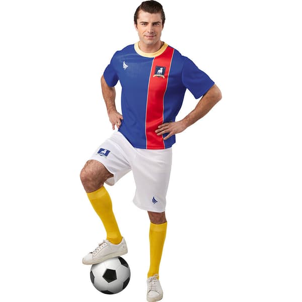 Ted Lasso Mens AFC Richmond Football Kit Costume Set Blue/White/Red M