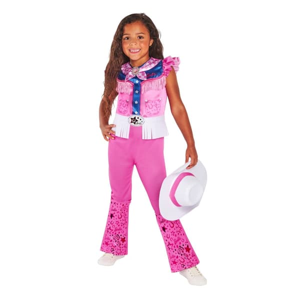 Barbie Childrens/Kids Cowgirl Costume Pink/White 5-6 Years