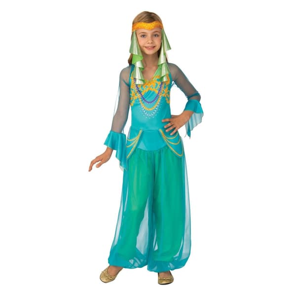 Bristol Novelty Girls Arabian Dancer Costume Blue/Yellow/Purple 14-16 Years