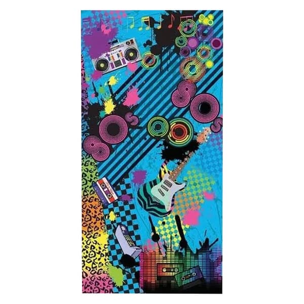Bristol Novelty I Love The 80s Photo Backdrop (Pack of 3) Multicoloured One Size