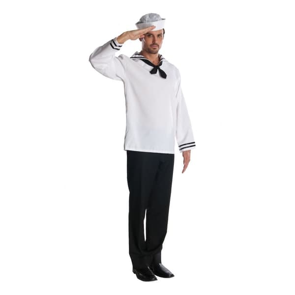 Bristol Novelty Mens Sailor Costume White Standard