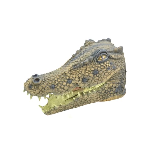Bristol Novelty Crocodile Rubber Overhead Mask Green One Size