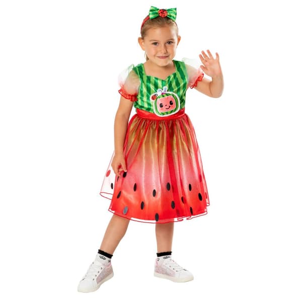 Cocomelon Girls Costume Dress Red/Green/Black 2-3 Years