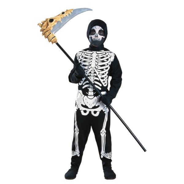 Bristol Novelty Childrens/Kids Haunted House Skeleton Halloween Costume Black/White 5-7 Years