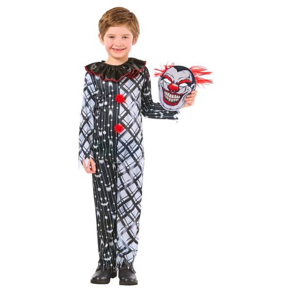 Bristol Novelty Childrens/Kids Sinister Clown Monochrome Costume