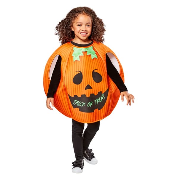 Bristol Novelty Childrens/Kids Pumpkin Halloween Costume Orange/Black/Green 2-3 Years