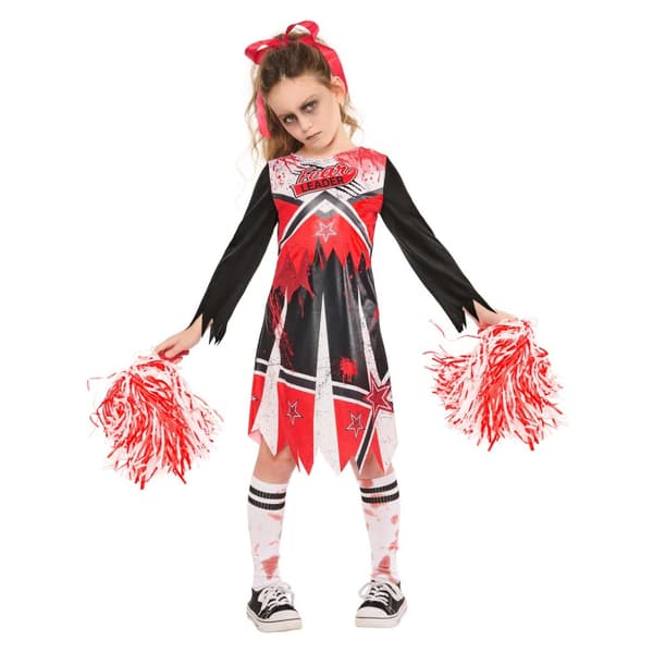 Bristol Novelty Girls Zombie Cheerleader Costume
