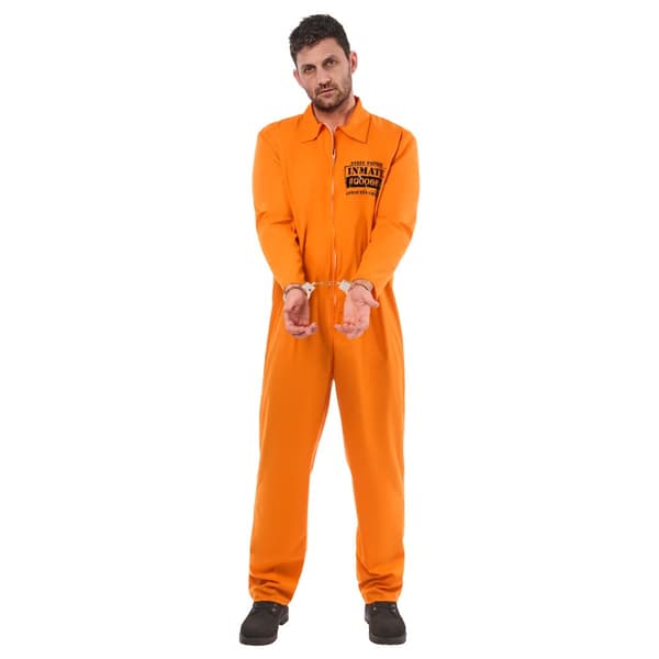 Bristol Novelty Unisex Adult Convict Costume Orange XS