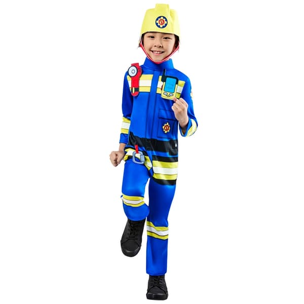 Fireman Sam Drenge kostume Blue 5-6 Years