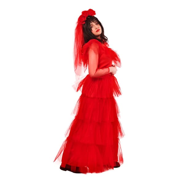 Beetlejuice Womens/Ladies Lydia Deetz Wedding Costume Dress