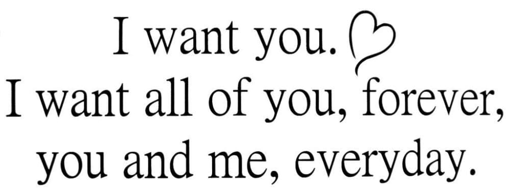 Veggdekor I want you. I want all of you