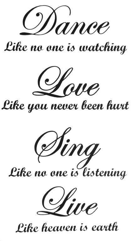 Veggdekor Dance Love Sing Live