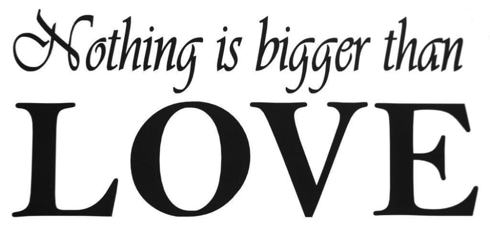 Väggdekor - Väggord | Kärlek | Nothing is Bigger Than Love