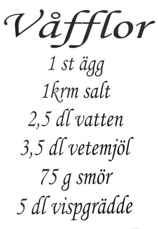 Väggdekor | Köksdekor | Recept Våfflor
