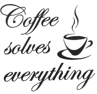 Väggdekor | Köksdekor | Coffee Solves Everything