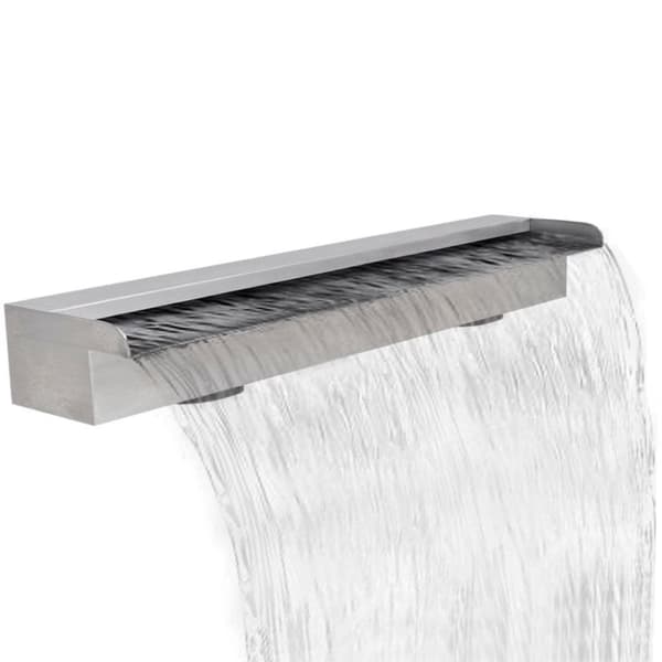 vidaXL Rektangulær foss i rustfritt stål 90 cm
