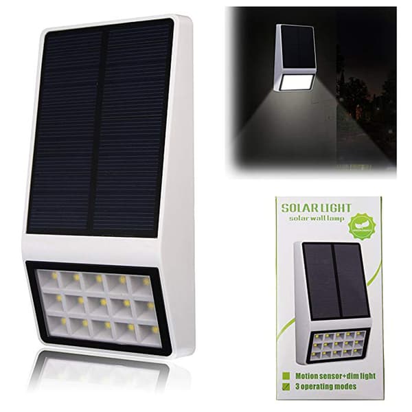Solcellsbelysning LED lampa med automatisk sensor
