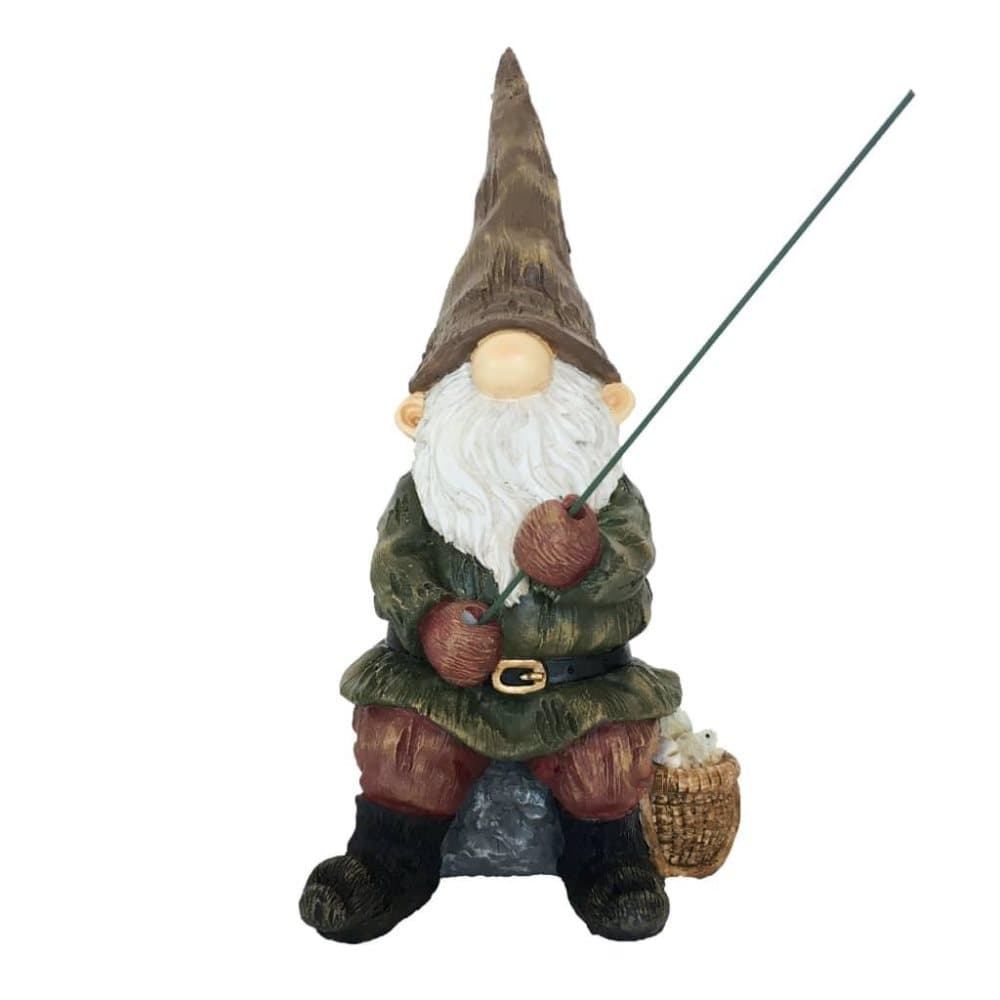 Esschert Design Gnom med fiskestang 12,3x16,6x25,6 cm