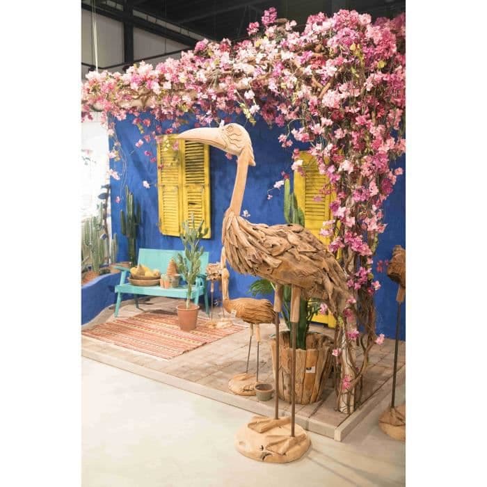 Flamingo i naturlig teak - 100 cm - Naturbrun
