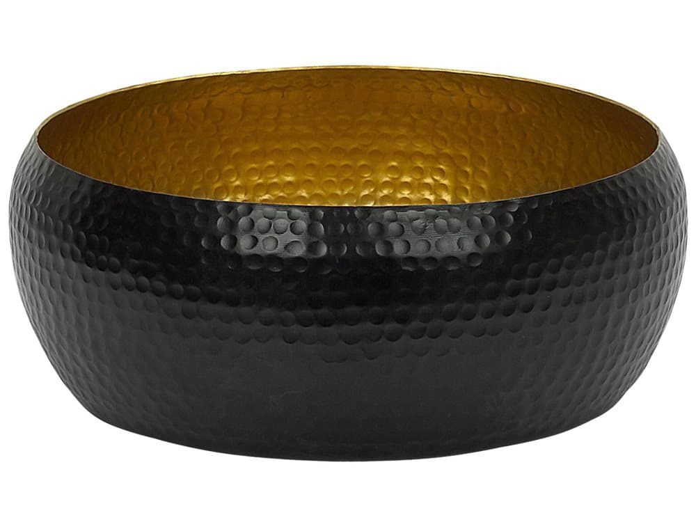 Dekorativ skål svart/guld BANHA