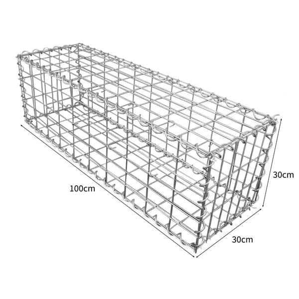3 st  Gabioner | Gabionkorgar 30 cm (H) x 100 cm (B) x 30 cm (D) Gabion