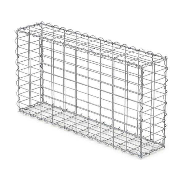 ECD Germany gabioniseinä kannella 100x50x20cm galvanoitu teräsverkko 5x10cm langan paksuus 4mm säänkestävä gabionkivi gabions kivikorinen vaijerikori