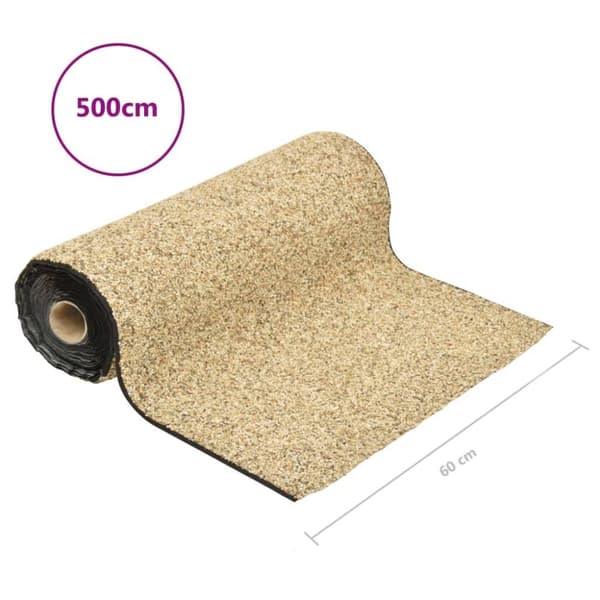 vidaXL Steinfolie naturlig sand 500x60 cm