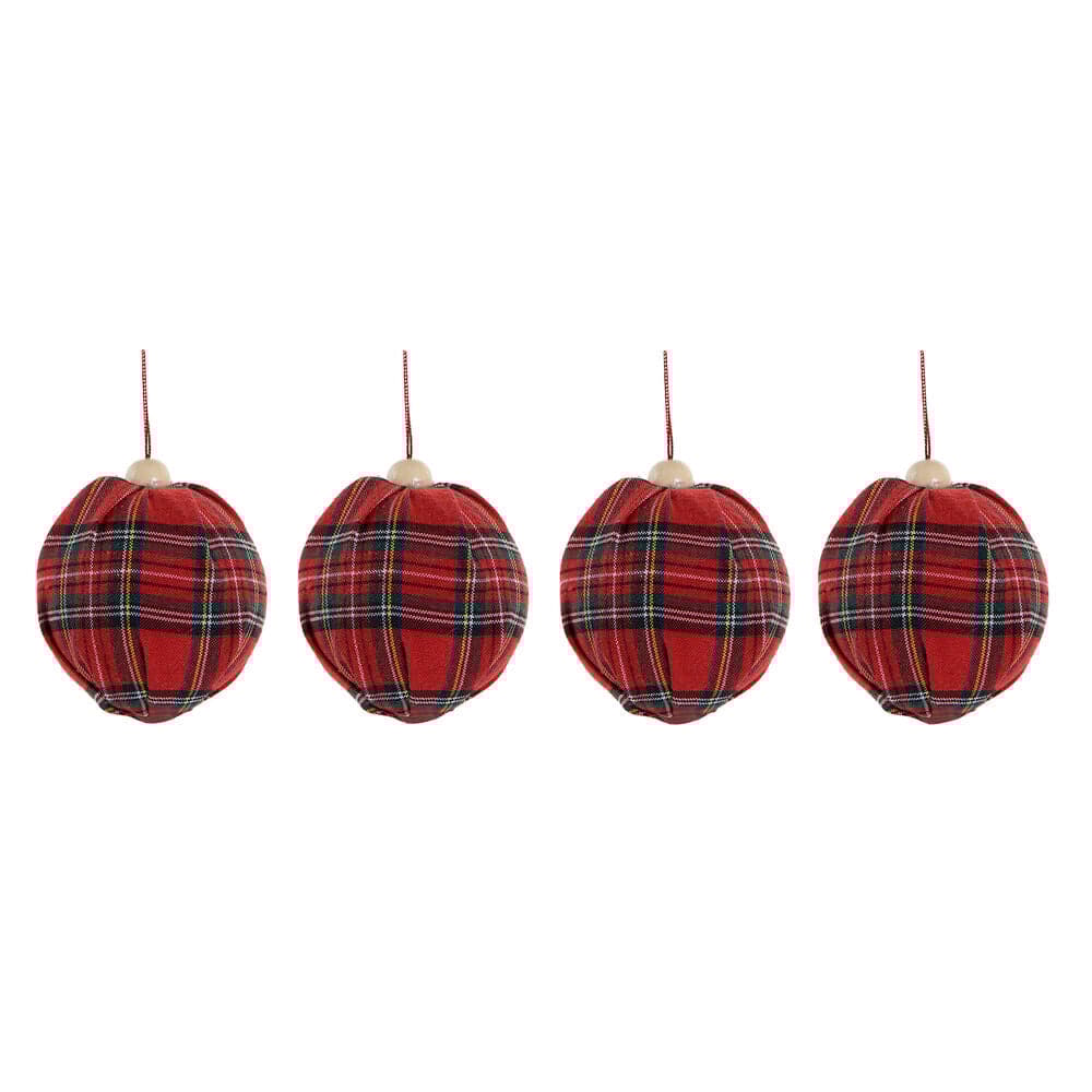 Dekorationsboll DKD Home Decor Polyester (4 pcs) (8 x 8 x 8 cm)