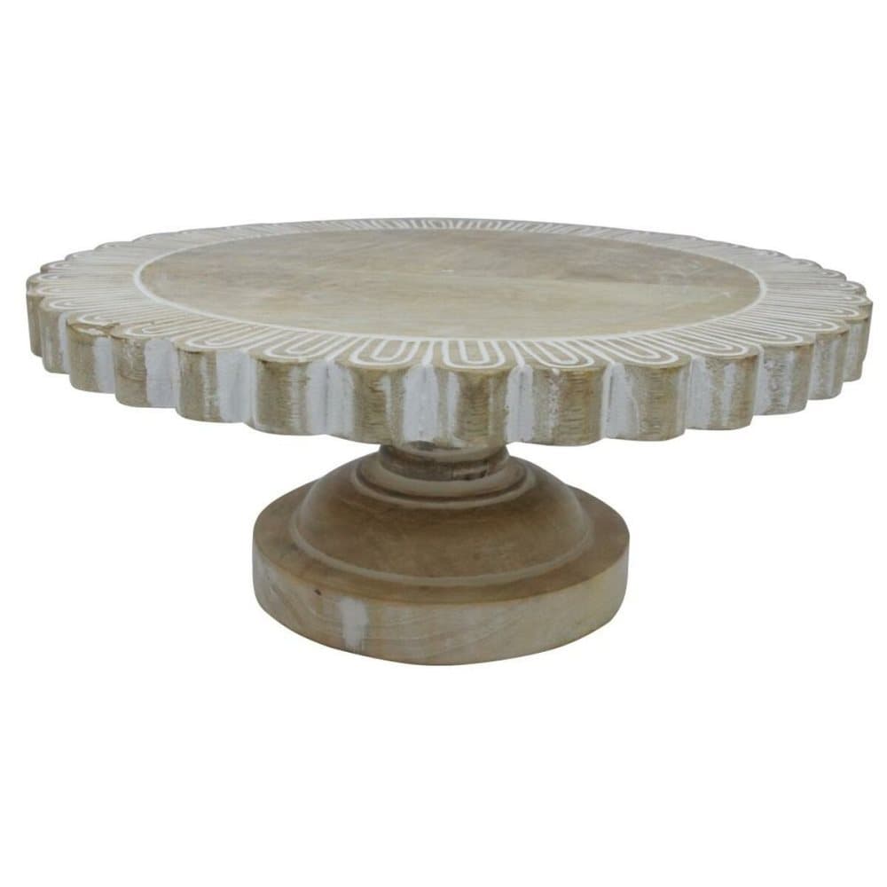 Bordsdekoration DKD Home Decor Naturell Kolonial Mangoträ (30,5 x 30,5 x 12,7 cm)