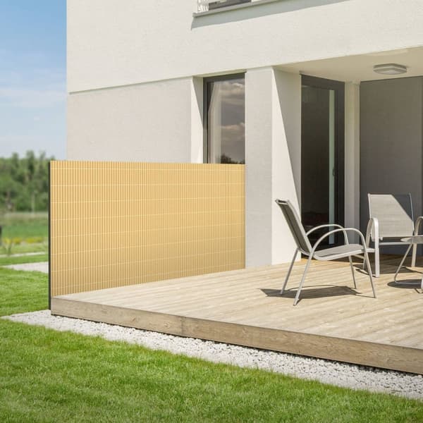 Insynsskyddsmatta 120x800 cm insynsskydd staket vindskydd balkongskärm PVC bambu UV-beständig