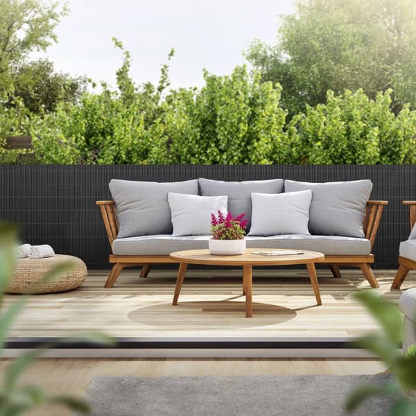 Privacy screen mat 80x600 cm privacy fence windbreak balcony screen PVC anthracite UV-resistant