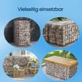 Pikkukuva 5 / 5: Gabion-kori, 100x50x50 cm, hopea