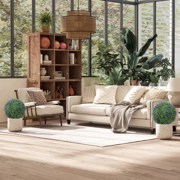 Konstgjord Lavendel Set, 2er-Set, 40x60 cm, Lila och Grön