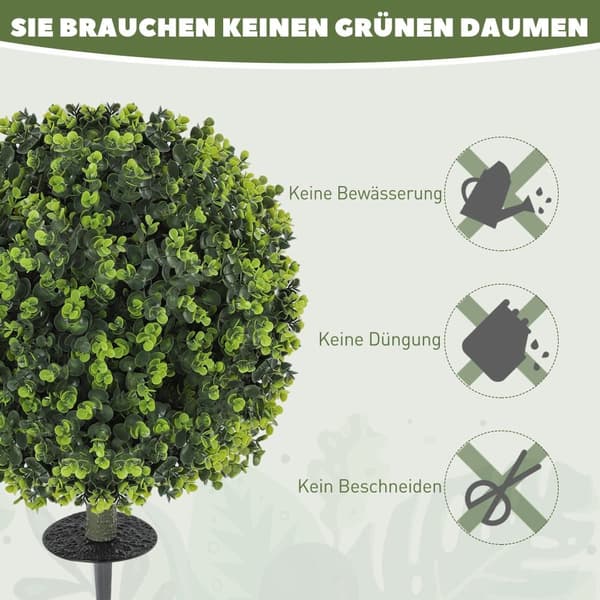 Kunstig Plante, 2er-Set, 40x56 cm, Grøn