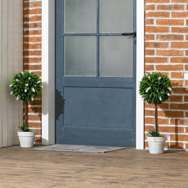 Konstgjord Lavendel, 2er-Set, 60 cm, Vit